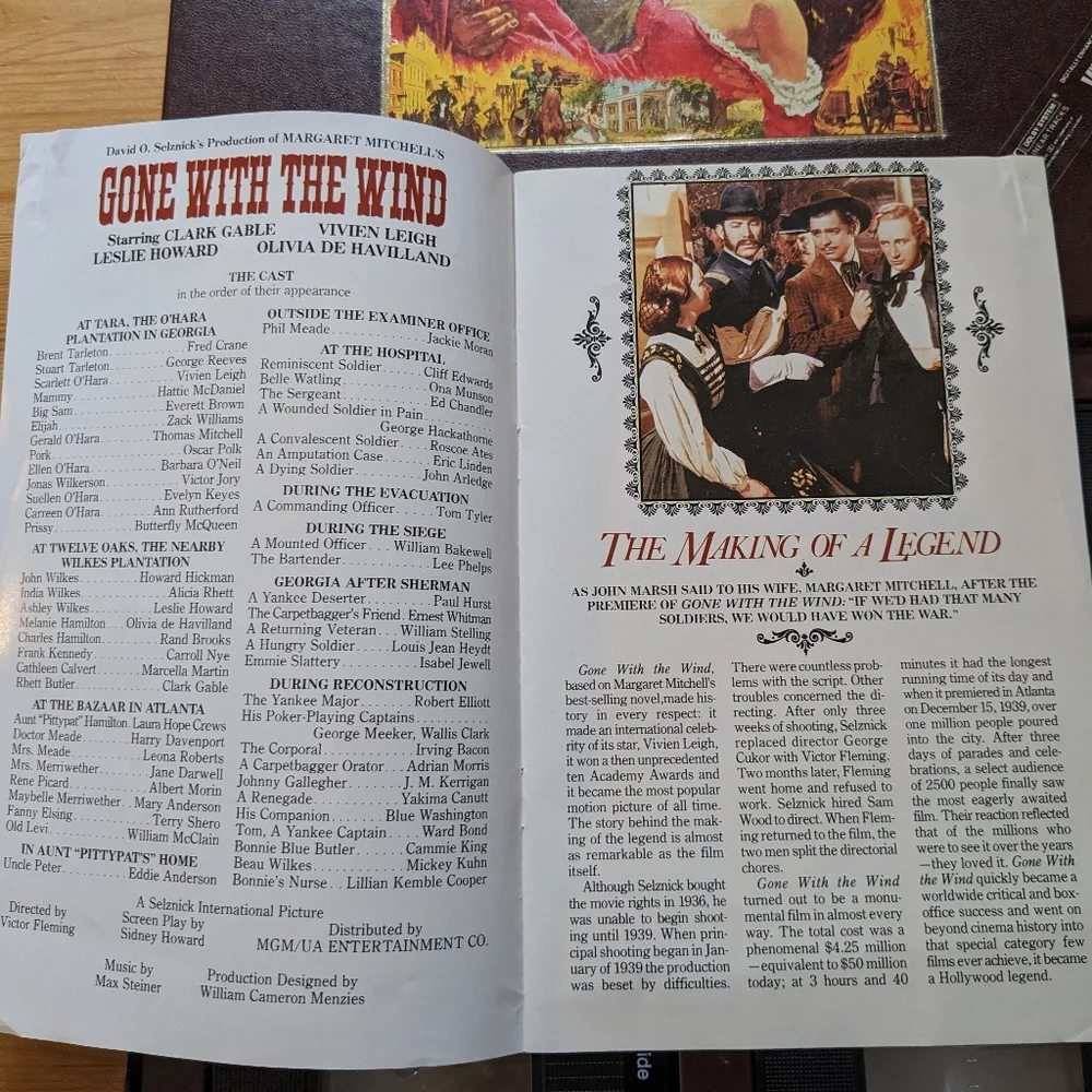 Gone With the Wind Boxed VHS Collector's Set